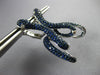 LARGE 4.04CT DIAMOND & AAA SAPPHIRE 18KT WHITE GOLD HAPPY SNAKE HANGING EARRINGS