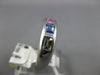 1.26CT DIAMOND & MULTI COLOR SAPPHIRE 14KT WHITE GOLD CHANNEL ANNIVERSARY RING