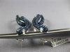 LARGE 4.04CT DIAMOND & AAA SAPPHIRE 18KT WHITE GOLD HAPPY SNAKE HANGING EARRINGS