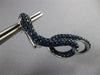 LARGE 4.04CT DIAMOND & AAA SAPPHIRE 18KT WHITE GOLD HAPPY SNAKE HANGING EARRINGS