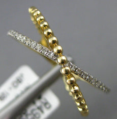 ESTATE .10CT DIAMOND 14KT YELLOW GOLD 3D CLASSIC CRISS CROSS INFINITY LOVE RING