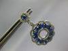 2.94CT DIAMOND & AAA CABOCHON SAPPHIRE 14KT WHITE GOLD FLOWER HANGING EARRINGS