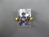 .84CT DIAMOND & AAA TANZANITE 14KT YELLOW GOLD 3D OVAL AND ROUND FLOWER FUN RING