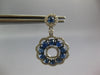 2.94CT DIAMOND & AAA CABOCHON SAPPHIRE 14KT WHITE GOLD FLOWER HANGING EARRINGS