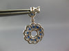 2.94CT DIAMOND & AAA CABOCHON SAPPHIRE 14KT WHITE GOLD FLOWER HANGING EARRINGS