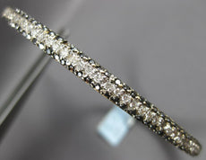 5.2CT WHITE & BLACK DIAMOND 14KT YELLOW GOLD 3 ROW ETERNITY BANGLE LOVE BRACELET