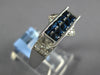 1.81CT DIAMOND & AAA SAPPHIRE 18K WHITE GOLD ROUND PRINCESS INVISIBLE CROWN RING