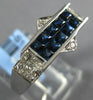 1.81CT DIAMOND & AAA SAPPHIRE 18K WHITE GOLD ROUND PRINCESS INVISIBLE CROWN RING