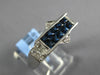 1.81CT DIAMOND & AAA SAPPHIRE 18K WHITE GOLD ROUND PRINCESS INVISIBLE CROWN RING
