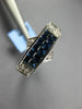 1.81CT DIAMOND & AAA SAPPHIRE 18K WHITE GOLD ROUND PRINCESS INVISIBLE CROWN RING