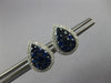 .85CT DIAMOND & AAA SAPPHIRE 18KT WHITE GOLD 3D CLUSTER PEAR SHAPE STUD EARRINGS