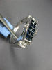 1.81CT DIAMOND & AAA SAPPHIRE 18K WHITE GOLD ROUND PRINCESS INVISIBLE CROWN RING