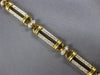 2.50CT DIAMOND 18KT 2 TONE GOLD 3D DOUBLE BAR LOVE KNOT SOLID TENNIS BRACELET