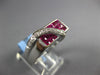 ESTATE 1.91CT DIAMOND & AAA RUBY 18KT WHITE GOLD 3D PRINCESS & ROUND MENS RING