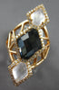 8.16CT DIAMOND & AAA BLUE TOPAZ & WHITE QUARTZ 14KT ROSE GOLD MULTI SHAPE RING
