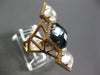 8.16CT DIAMOND & AAA BLUE TOPAZ & WHITE QUARTZ 14KT ROSE GOLD MULTI SHAPE RING