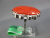 ANTIQUE EXTRA LARGE 1.0CT OLD MINE DIAMOND & AAA CORAL 14KT WHITE GOLD FUN RING