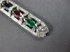 WIDE 6.96CT DIAMOND & AAA MULTI GEM 14KT WHITE GOLD 3D CLASSIC TENNIS BRACELET