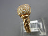 ESTATE WIDE .32CT DIAMOND 14KT ROSE GOLD 3D MICRO PAVE SQUARE CLASSIC FUN RING