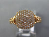ESTATE WIDE .32CT DIAMOND 14KT ROSE GOLD 3D MICRO PAVE SQUARE CLASSIC FUN RING