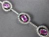 WIDE 6.1CT DIAMOND & AAA PINK SAPPHIRE 18KT WHITE GOLD OVAL LOVE TENNIS BRACELET