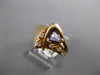 ESTATE .60CT DIAMOND & AAA TANZANITE 14KT YELLOW GOLD TRILLION & ROUND FUN RING