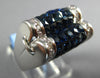 6.0CT DIAMOND & AAA SAPPHIRE 18KT WHITE GOLD ROUND & PRINCESS INVISIBLE FUN RING
