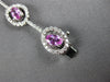 WIDE 6.1CT DIAMOND & AAA PINK SAPPHIRE 18KT WHITE GOLD OVAL LOVE TENNIS BRACELET