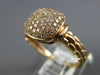 ESTATE WIDE .32CT DIAMOND 14KT ROSE GOLD 3D MICRO PAVE SQUARE CLASSIC FUN RING