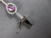 WIDE 6.1CT DIAMOND & AAA PINK SAPPHIRE 18KT WHITE GOLD OVAL LOVE TENNIS BRACELET