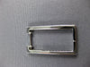 AAA SAPPHIRE 18KT WHITE GOLD INSIDE OUT RECTANGULAR HOOP HUGGIE HANGING EARRINGS