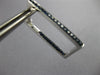AAA SAPPHIRE 18KT WHITE GOLD INSIDE OUT RECTANGULAR HOOP HUGGIE HANGING EARRINGS