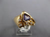 ESTATE .60CT DIAMOND & AAA TANZANITE 14KT YELLOW GOLD TRILLION & ROUND FUN RING
