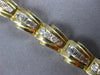 WIDE 2.60CT DIAMOND 14KT YELLOW GOLD ROUND & BAGUETTE TRIANGULAR TENNIS BRACELET