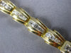 WIDE 2.60CT DIAMOND 14KT YELLOW GOLD ROUND & BAGUETTE TRIANGULAR TENNIS BRACELET