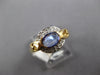ESTATE .92CT DIAMOND & AAA TANZANITE 14KT YELLOW GOLD 3D OVAL & ROUND FUN RING
