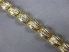 WIDE 2.60CT DIAMOND 14KT YELLOW GOLD ROUND & BAGUETTE TRIANGULAR TENNIS BRACELET