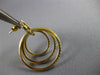 ESTATE LARGE 2.11CT DIAMOND 18KT YELLOW GOLD 3D MULTI CIRCULAR HANGING EARRINGS