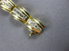 WIDE 2.60CT DIAMOND 14KT YELLOW GOLD ROUND & BAGUETTE TRIANGULAR TENNIS BRACELET