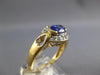 ESTATE .92CT DIAMOND & AAA TANZANITE 14KT YELLOW GOLD 3D OVAL & ROUND FUN RING