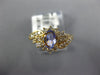 .96CT DIAMOND & AAA TANZANITE 14KT YELLOW GOLD 3D OVAL & ROUND FLOWER LOVE RING