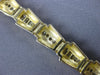 WIDE 2.60CT DIAMOND 14KT YELLOW GOLD ROUND & BAGUETTE TRIANGULAR TENNIS BRACELET