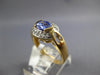 ESTATE .92CT DIAMOND & AAA TANZANITE 14KT YELLOW GOLD 3D OVAL & ROUND FUN RING
