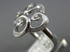 ESTATE .17CT DIAMOND 14KT WHITE GOLD 3D ETOILE FOUR LEAF CLOVER FLOWER FUN RING