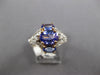 WIDE 2.90CT DIAMOND & AAA TANZANITE 14KT YELLOW GOLD 3D OVAL & ROUND FUN RING