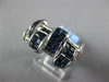 4.16CT DIAMOND & AAA SAPPHIRE 18K WHITE GOLD PRINCESS INVISIBLE CRISS CROSS RING