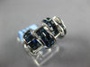 4.16CT DIAMOND & AAA SAPPHIRE 18K WHITE GOLD PRINCESS INVISIBLE CRISS CROSS RING