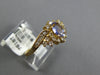 .96CT DIAMOND & AAA TANZANITE 14KT YELLOW GOLD 3D OVAL & ROUND FLOWER LOVE RING