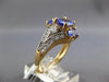WIDE 2.90CT DIAMOND & AAA TANZANITE 14KT YELLOW GOLD 3D OVAL & ROUND FUN RING
