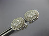 ESTATE LARGE .80CT DIAMOND 18K WHITE GOLD CLUSTER FLOWER HALO ROPE STUD EARRINGS